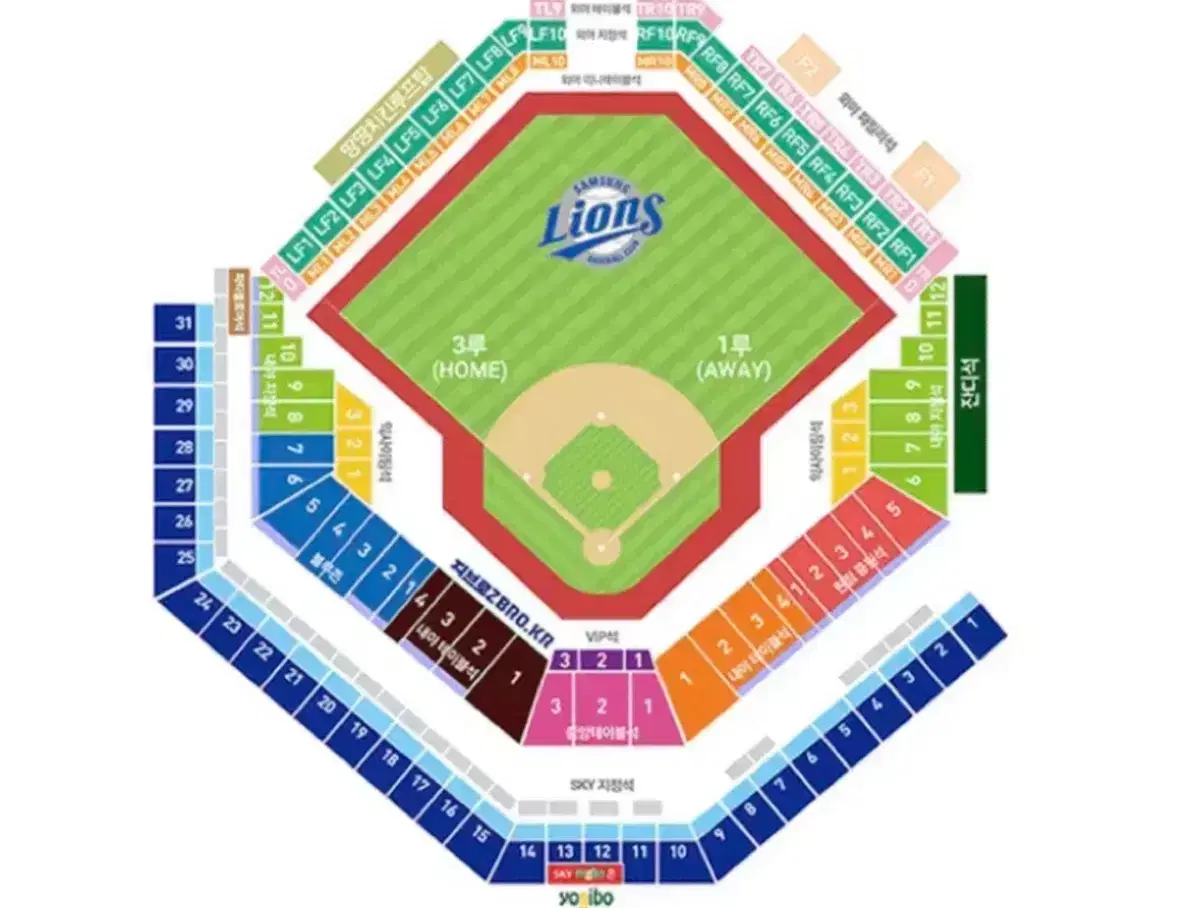 한국시리즈 3차전 삼성 vs 기아 외야 양도